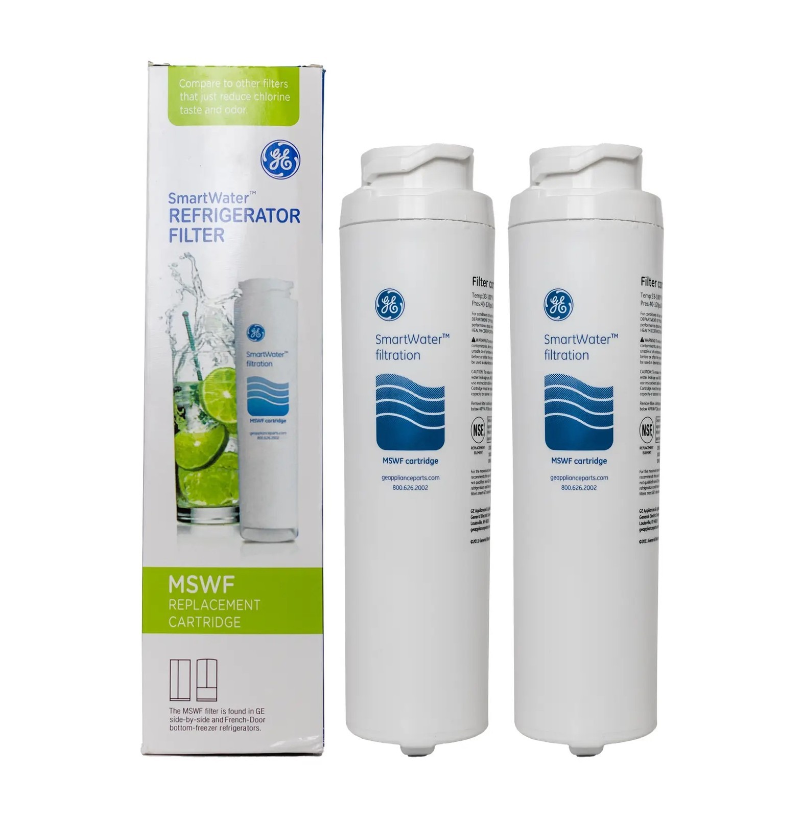 1/2/3/4 PACK New Sealed GE MSWF Refrigerator Water Filter Replacement Cartridge