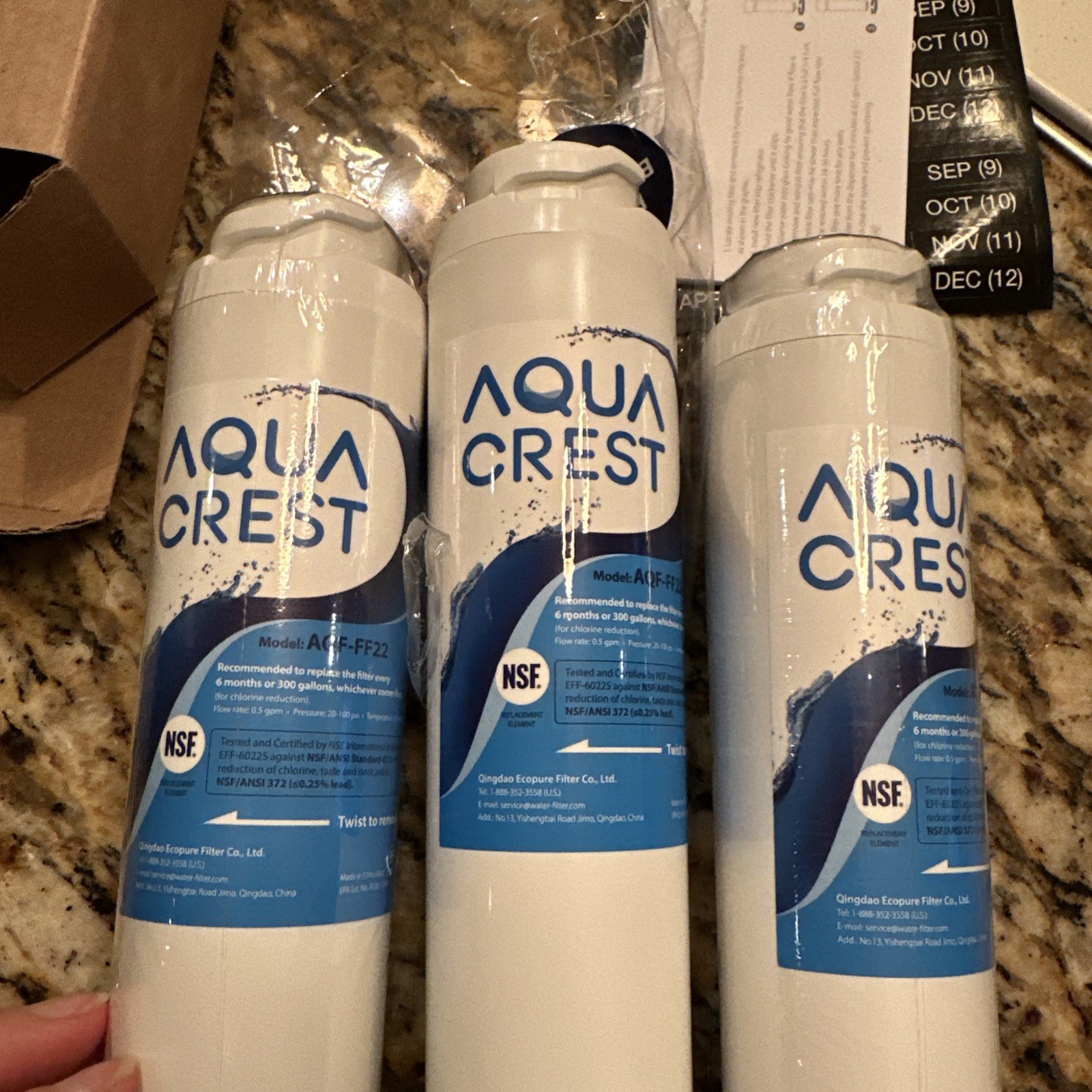 AquaCrest Water Filter AQF-FF22 For Aqua Optima Evolve New