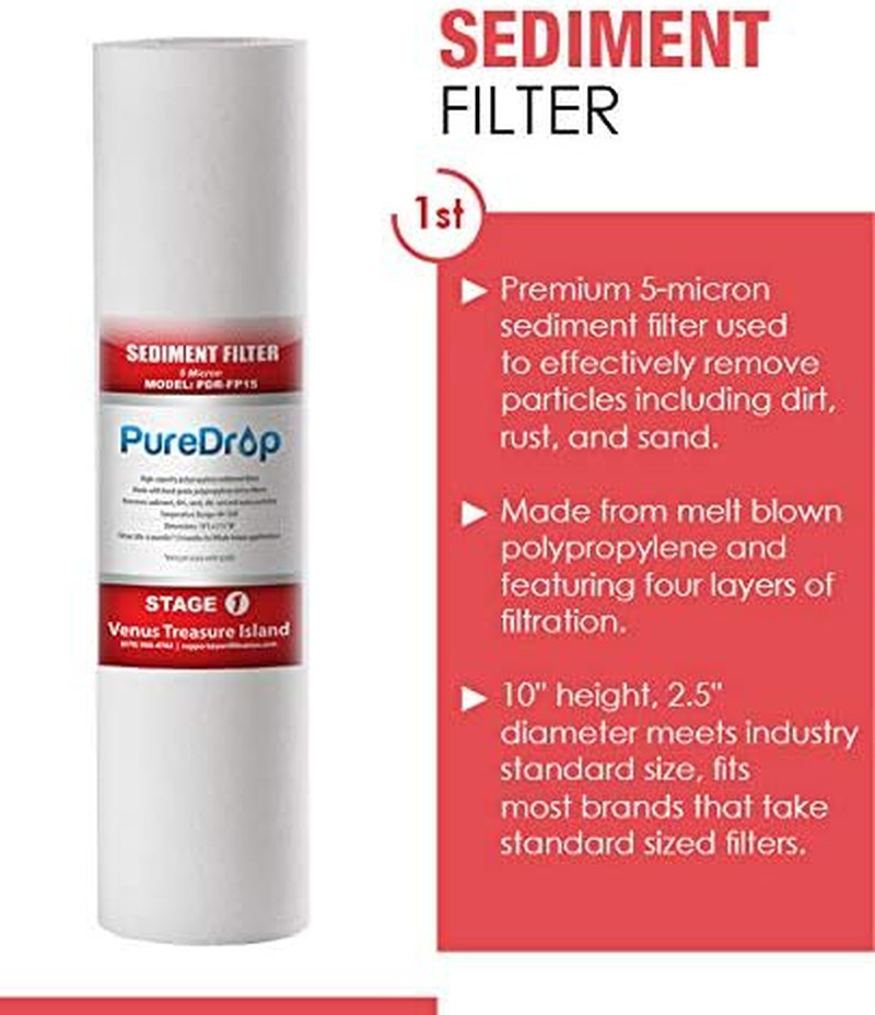 10 In. X 2.5 In. Standard Reverse Osmosis Replacement Pre-Filter Pack (6 Month),
