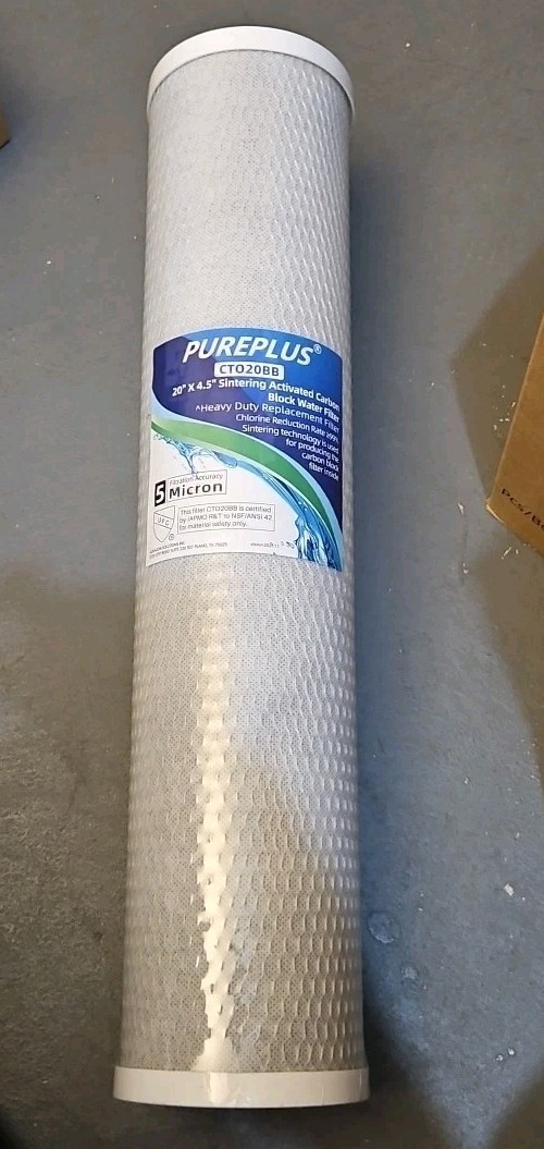 PurePlus 20″ x 4.5″ Sintering Activated Carbon Block Water Filter CTO20BB