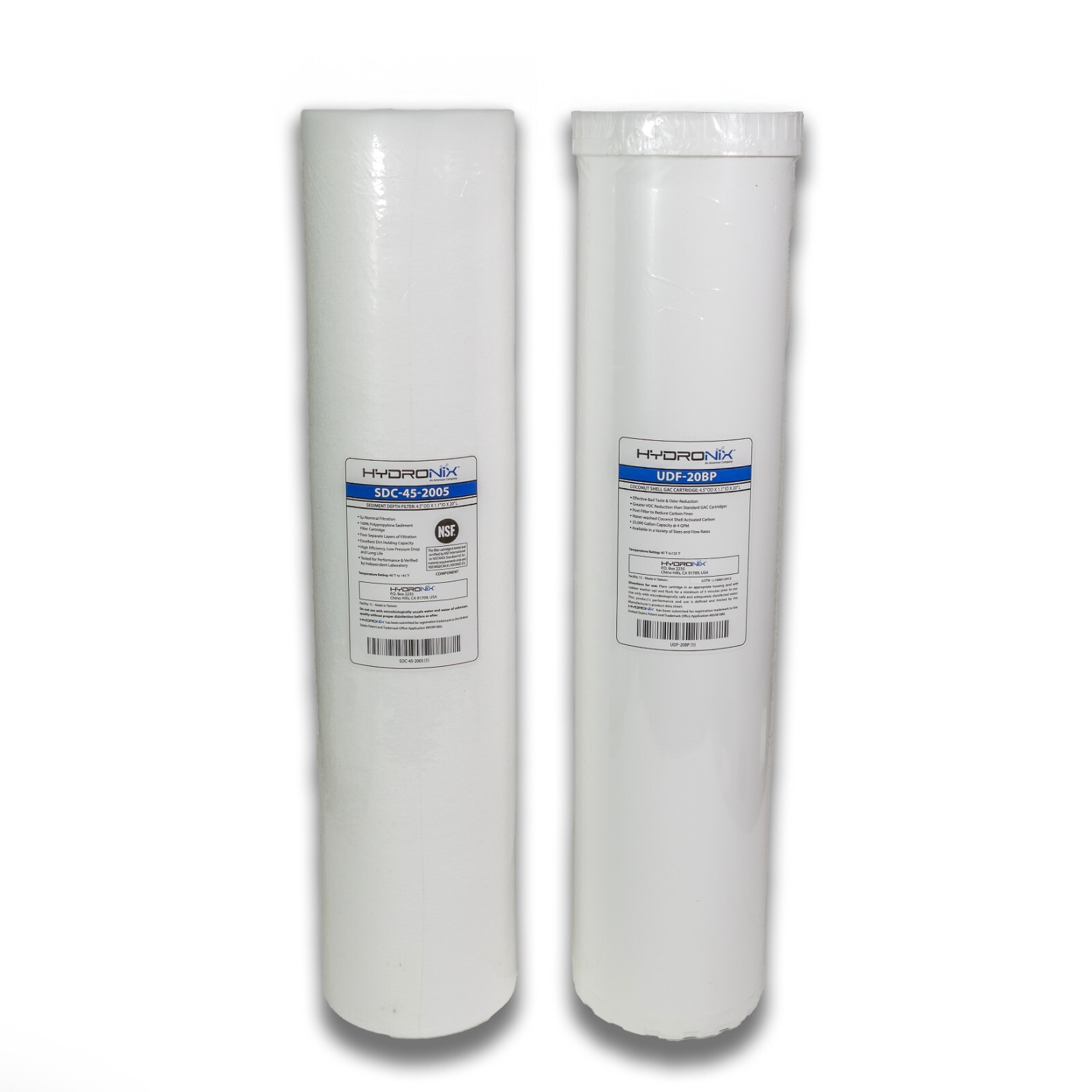 UDF-20BP coconut shell GAC Cartridge with SDC-45-2005 Sediment Depth Filter