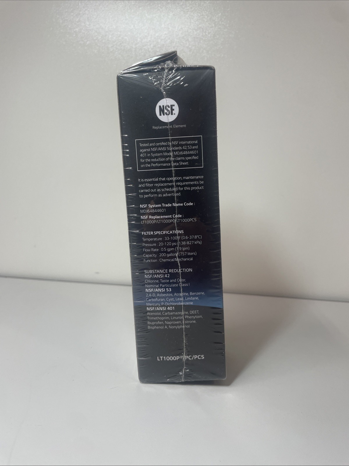 Genuine LG Water Filter Replacement Cartridge LT1000P/PC/PCS New and Sealed