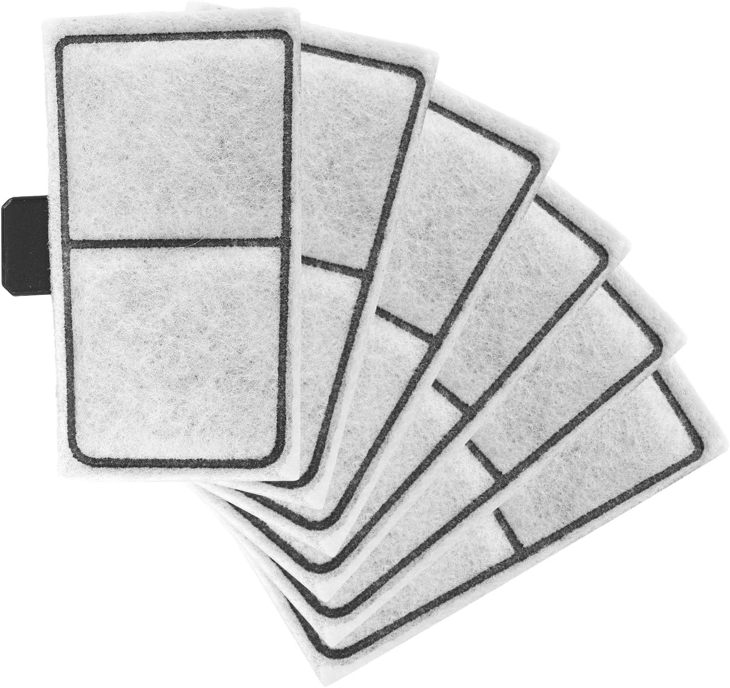 6 Repuestos filtro para Topfin EF-S y BF5 de 3.7×2.1 in para acuario pecera