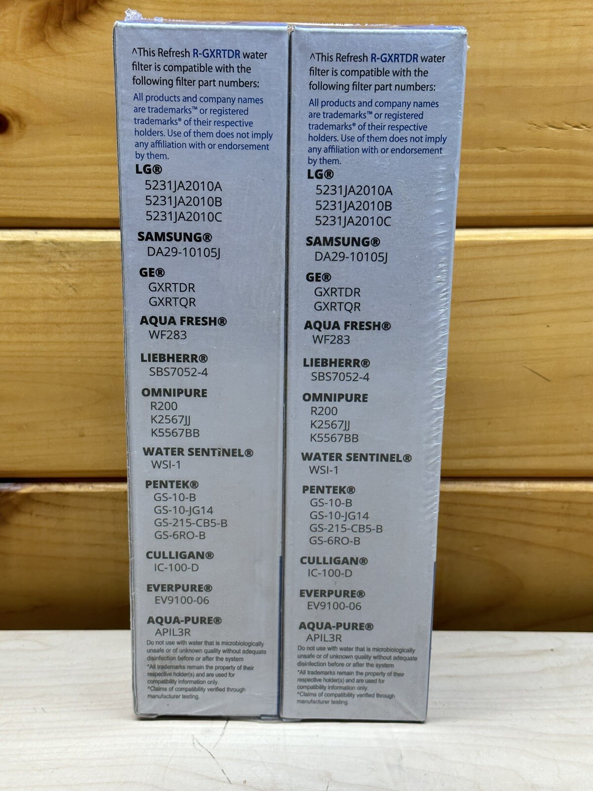 (2) Pack Refresh Refrigerator Water Filter R-GXRTDR-S 0.5-1GPM 30-120PSI 300gal