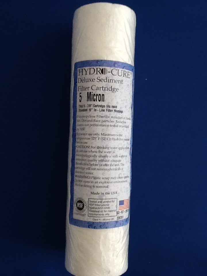HYDRO CURE DELUXE 5 MICRON 10″x2.5″ SEDIMENT FILTER – 12 FILTERS