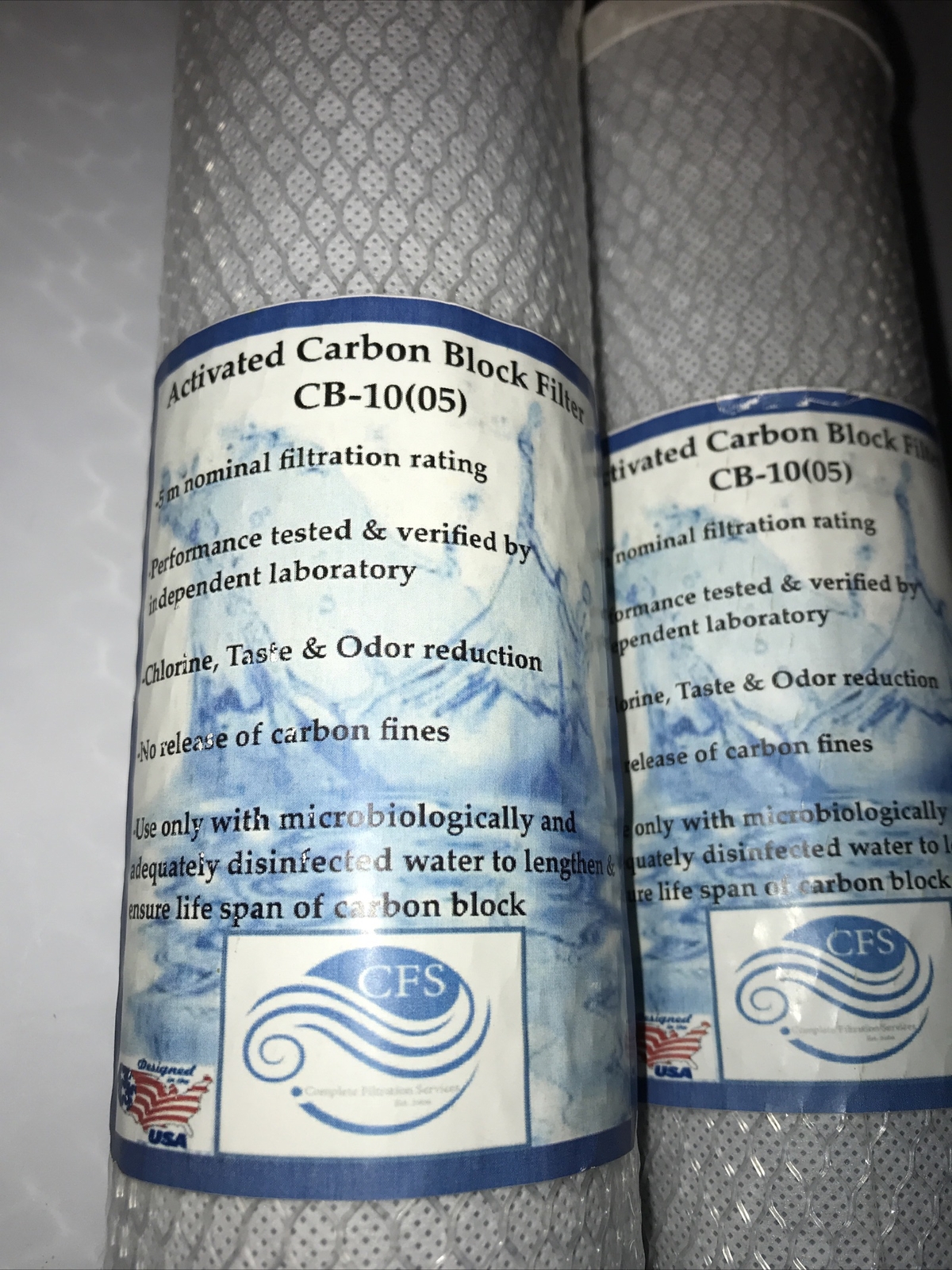 2 Water Filter Activated Carbon Block Filter Cartridge 10″
