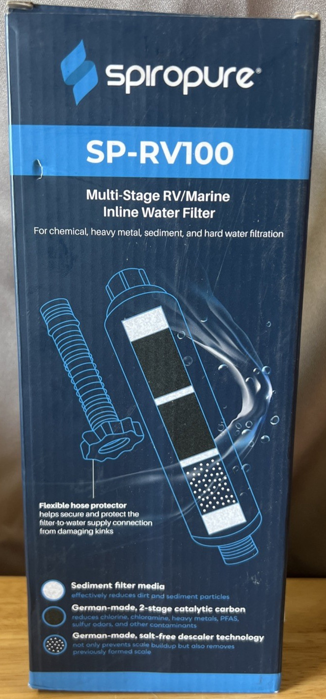 Multi-Stage RV Marine Inline Water Filter with Flexible Hose Protector – Sedimen