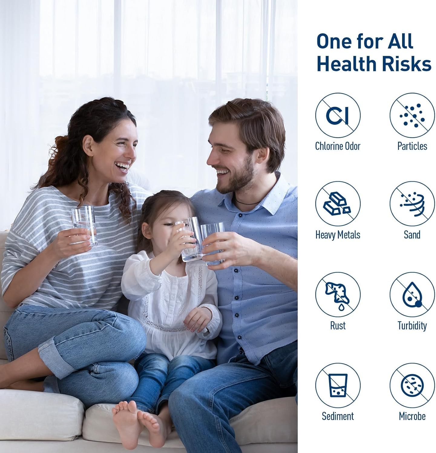 Water Filter Carbon Fiber Compatible with Hisense Refrigerator 1 Pack