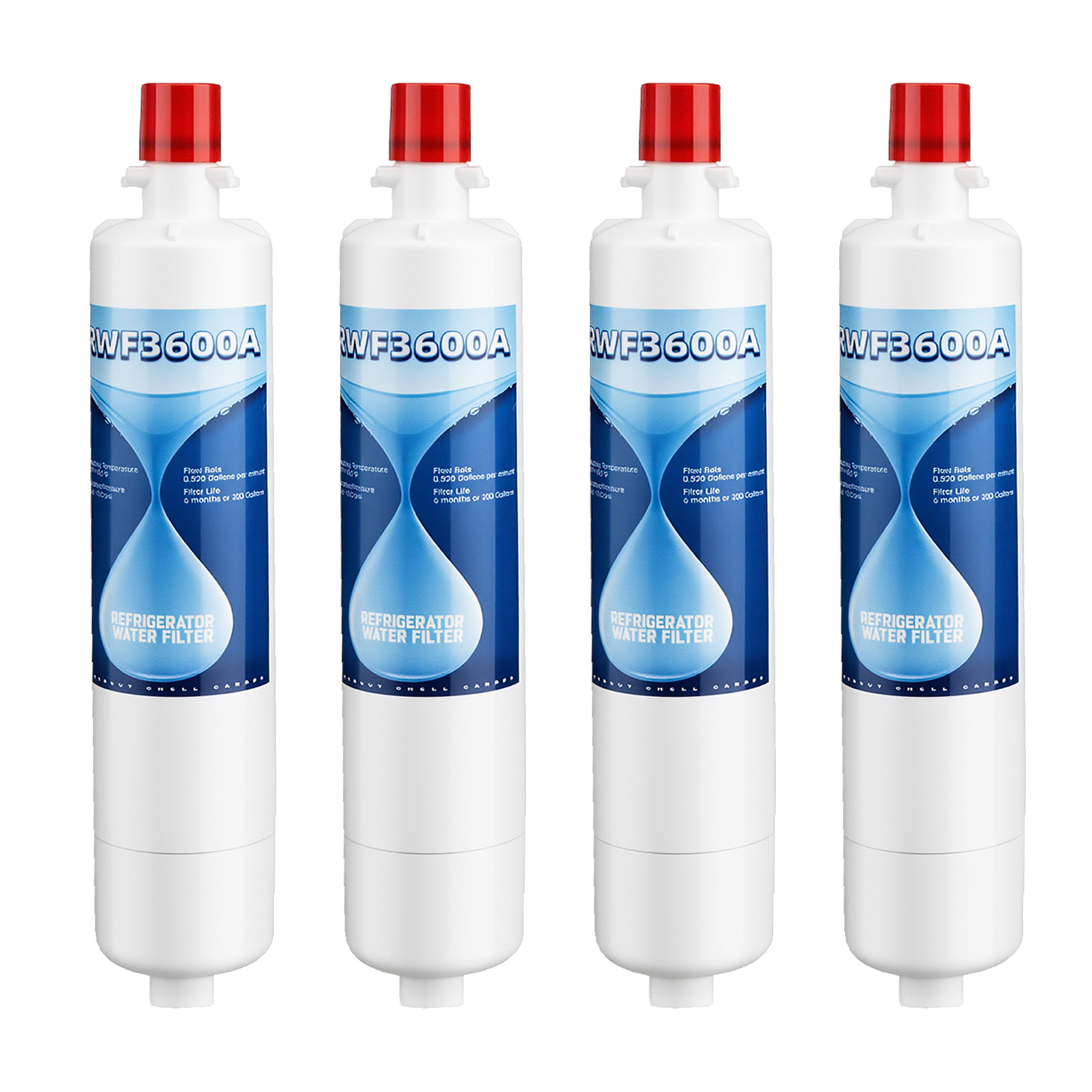4 Pack Replacement for GE RPWF WF277 RWF3600A Refrigerator Water Filter