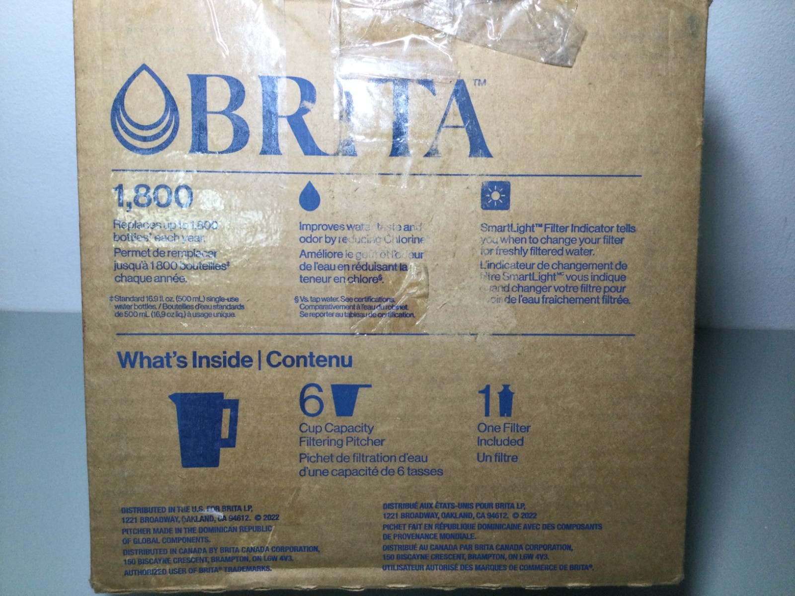 Brita Metro Water Filter Pitcher 6 Cup BPA-Free + 1 Brita Filter OPEN BOX
