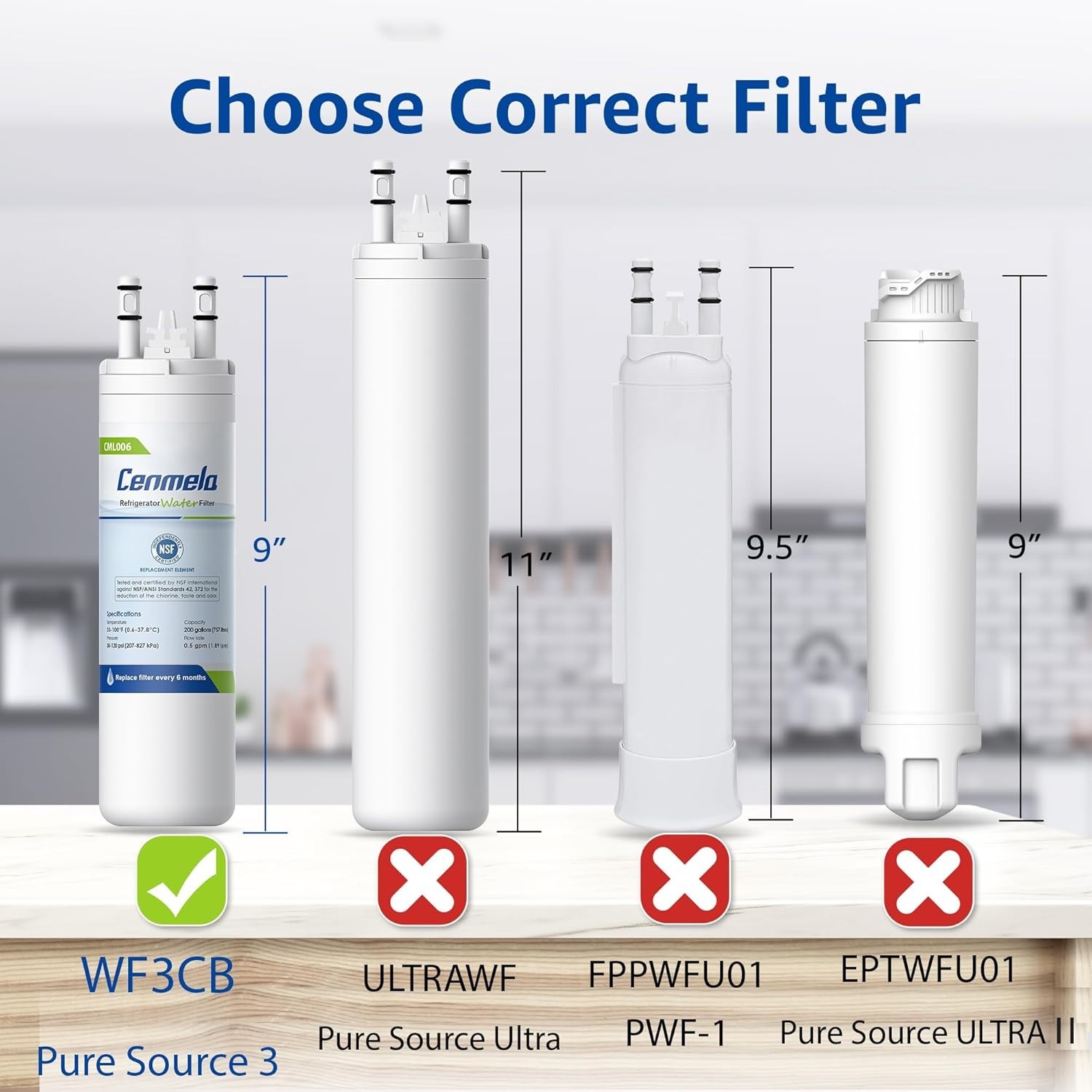 Innovative WF3CB Water Filter – 3 Pack of NSF Certified Carbon Fiber Quality