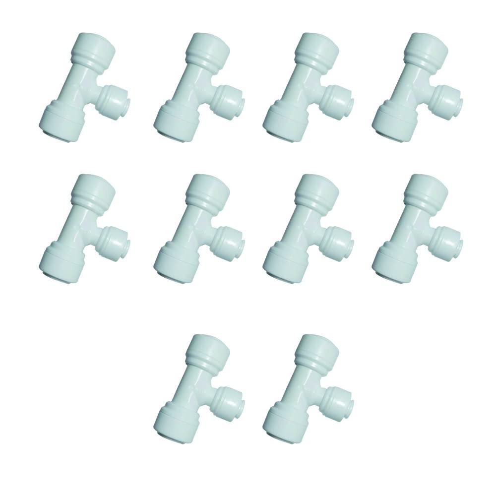 YZM Tee 3/8″ to 1/4″ OD tube Quick 10 Count (Pack of 1), Copper