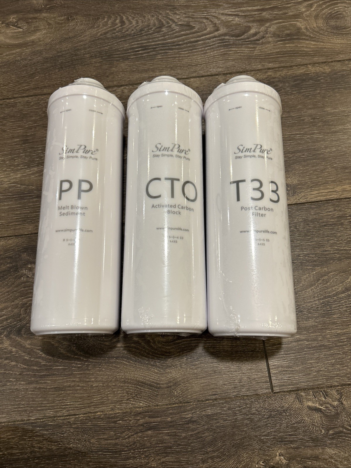 6 Months Set PP, CTO, T33 Water Filter Replacement For SimPure T1-400 RO System