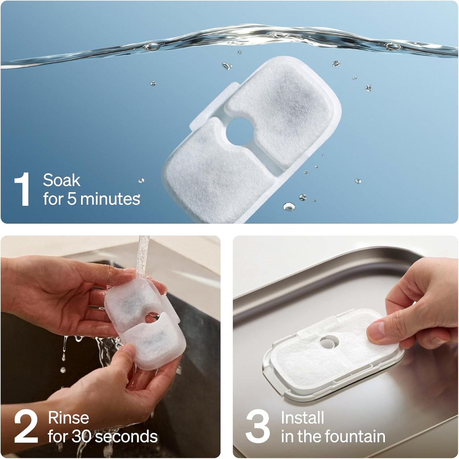 4 Packs Replacement Filters Dockstream Cat Water Fountain