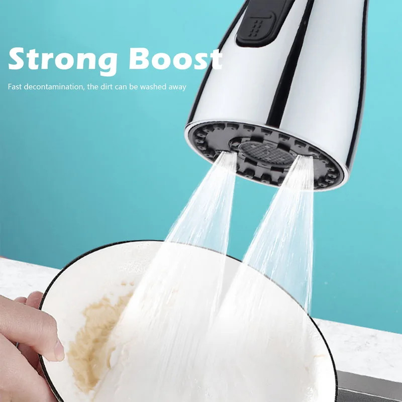 Universal 360 Rotate Kitchen Faucet Extender Aerator Splash Filter Tap