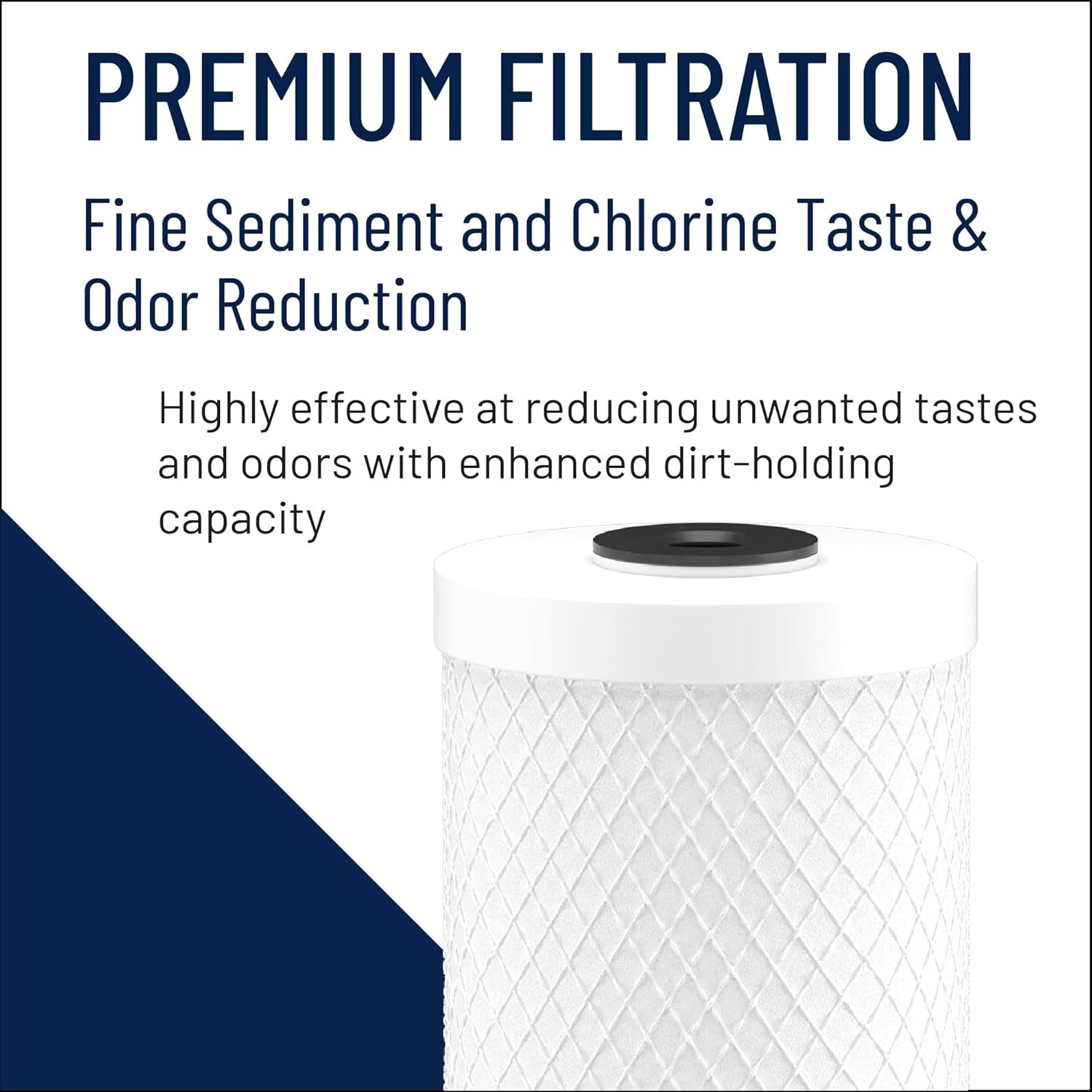 Pentair CBC-BB Big Blue Carbon Water Filter Cartridge, 0.5 Micron, 10″x4.5