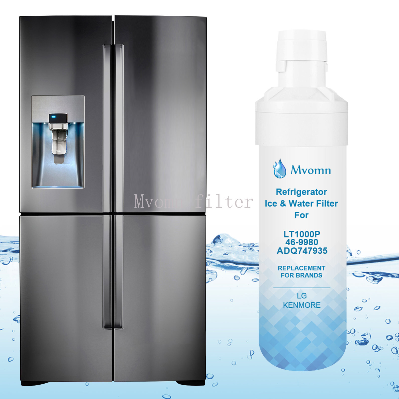 1 PACK Fit For Replacement Refrigerator Water Filter LG LT1000P NSF42 ADQ747935