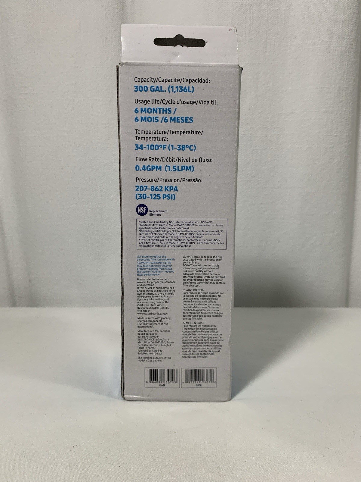 Samsung Genuine HAF-QIN/EXP DA97-17376B/DA97-08006C-A Refrigerator Water Filter