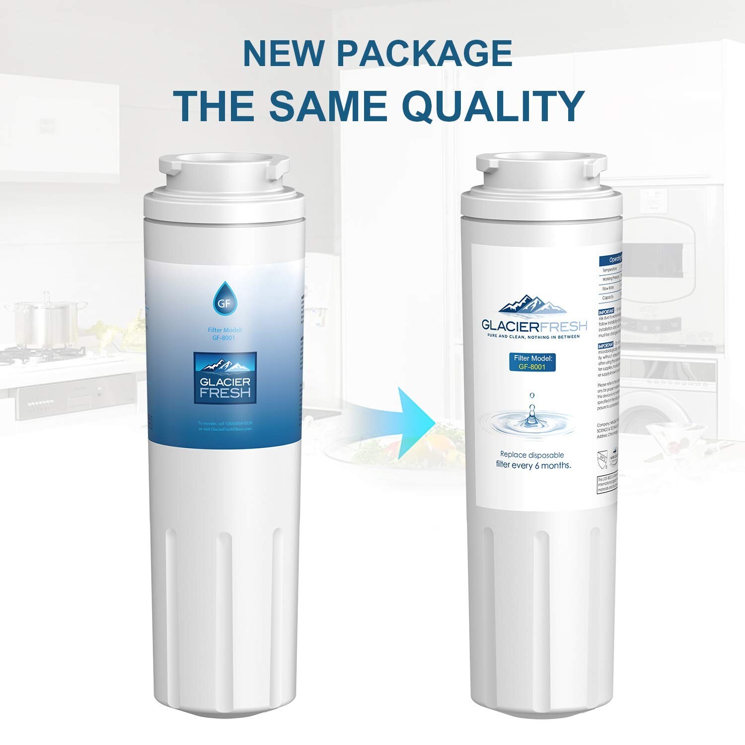 4 Count (Pack of 1)Refrigerator Water Filter Whirlpool Maytag Puriclean