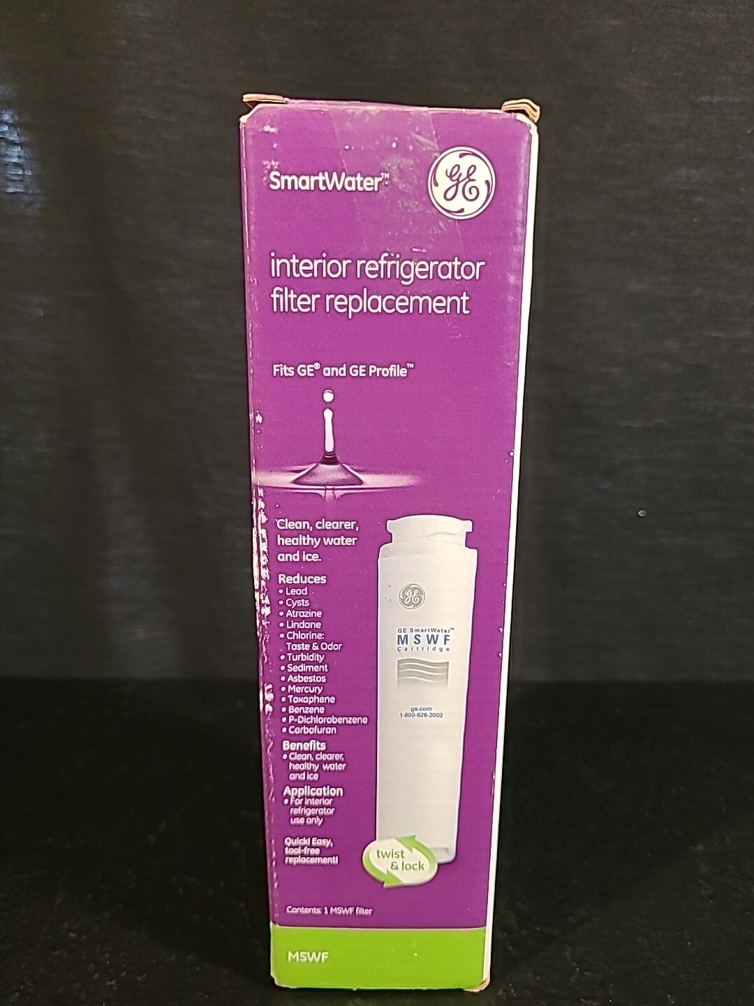 GE Smart Water MSWF Replacement Interior Refrigerator Water Filter New