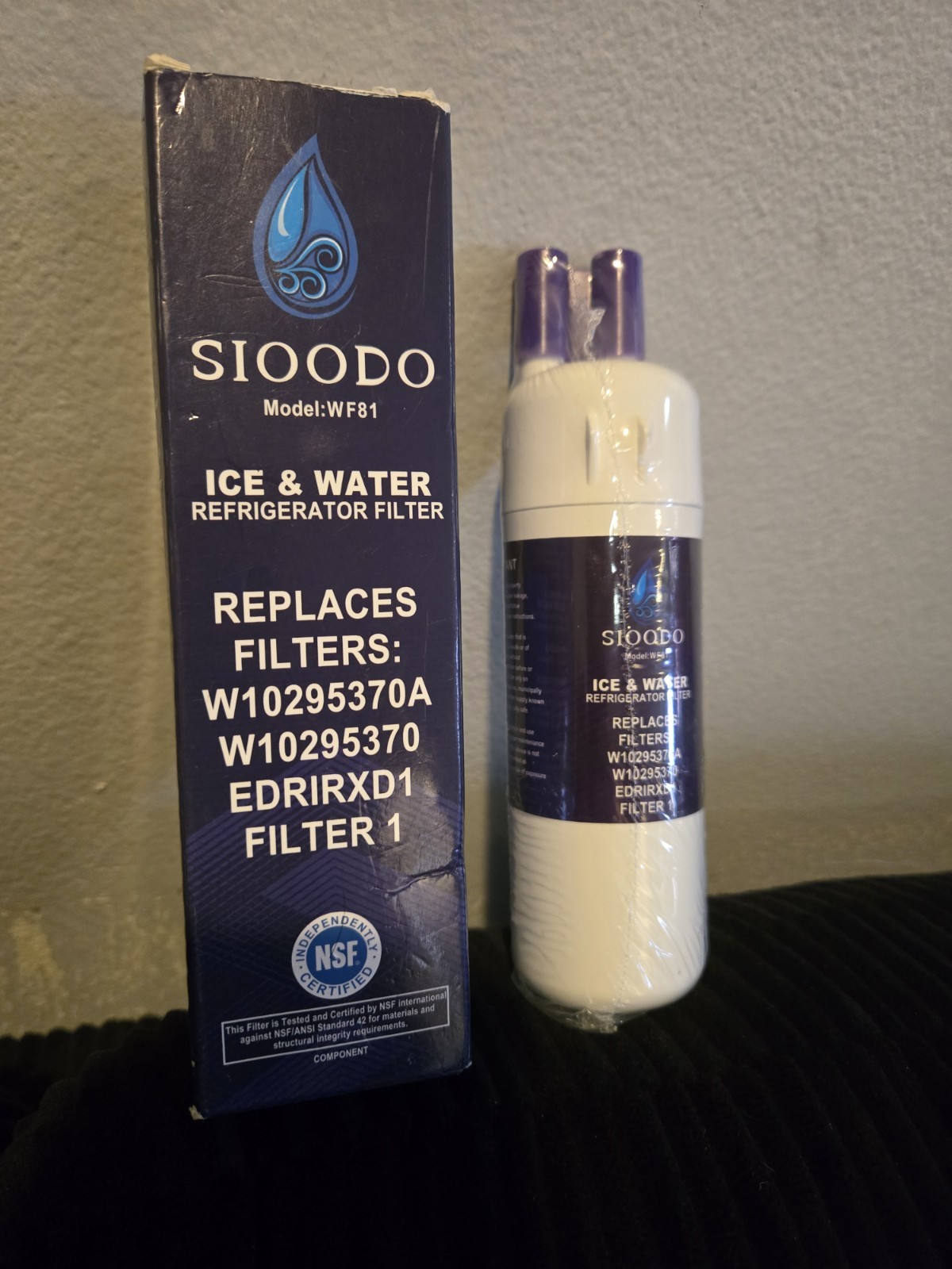 SIOODO Model: WF81 Replaces W10295370A EDR1RXD1 New Refrigerator Ice Filter 1