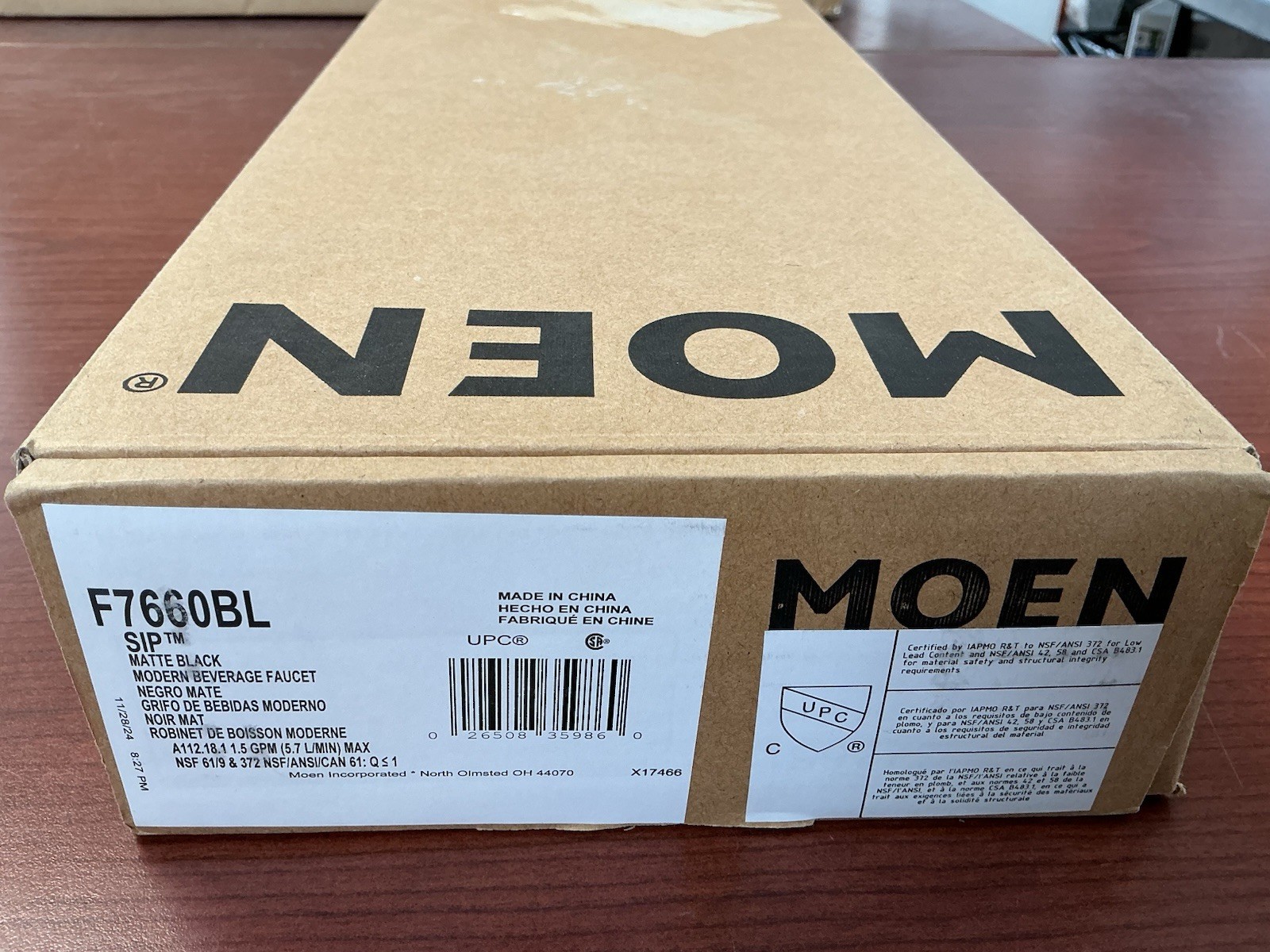 NEW Moen F7660BL Sip Modern Beverage Faucet Optional Filtration Matte Black B14