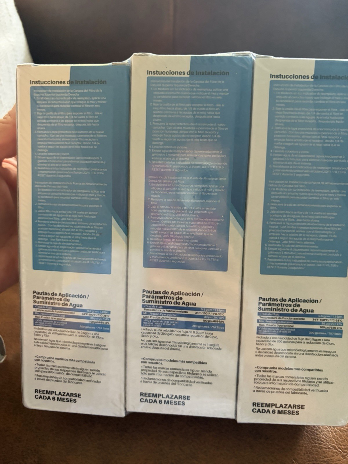 Ice Pure Set Of 3 Replacement Refrigerator Water Filters RWF4700AC