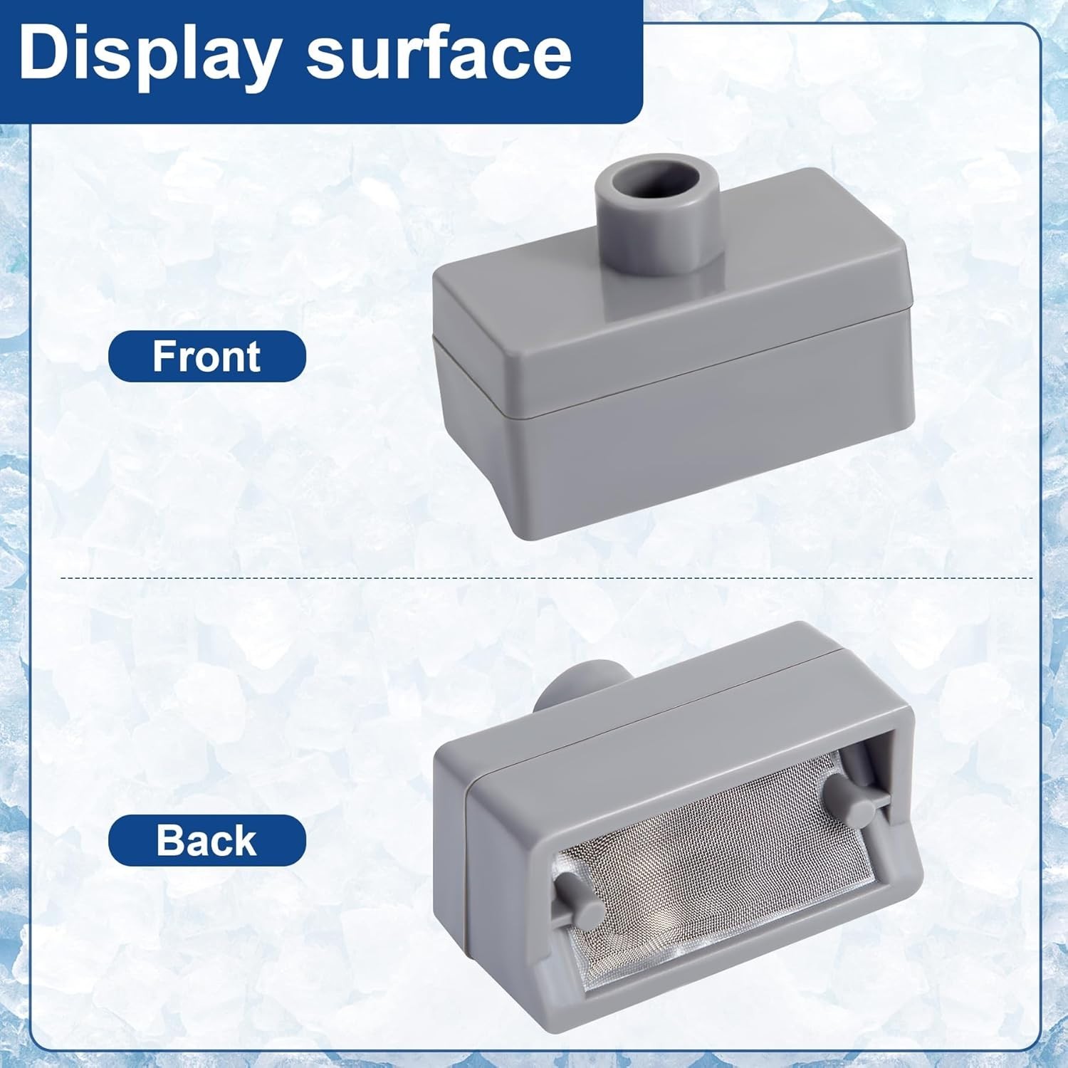 Ice Maker Filter Replacement Cartridge Gray 2 Pack Compatible Opal 1.0 2.0