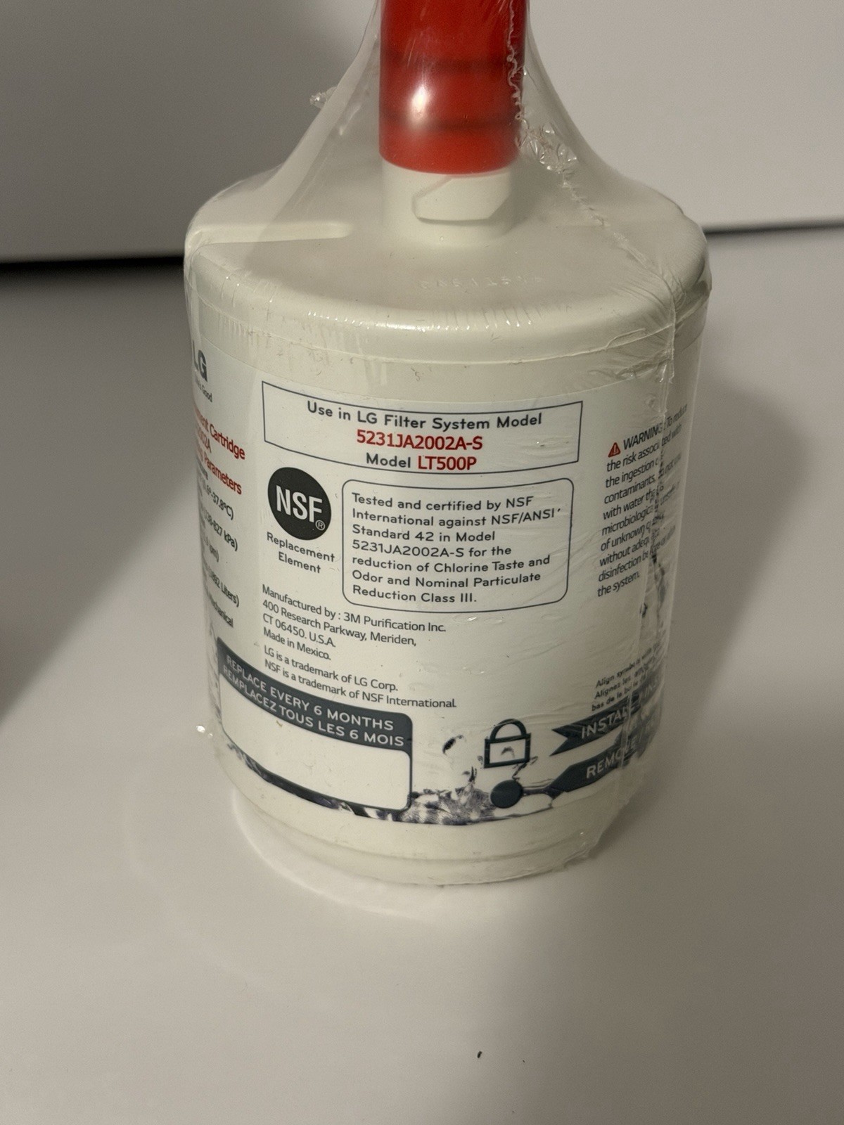 LG LT500P/PC/PCS 6 Month 500 Gallon Capacity Replacement Fridge Water Filter!