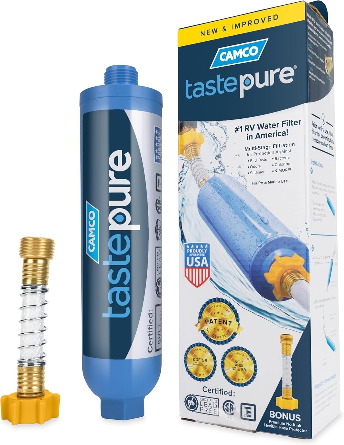 Tastepure RV Water Filter – Advanced RV Inline Water Filter with Flexible Hose