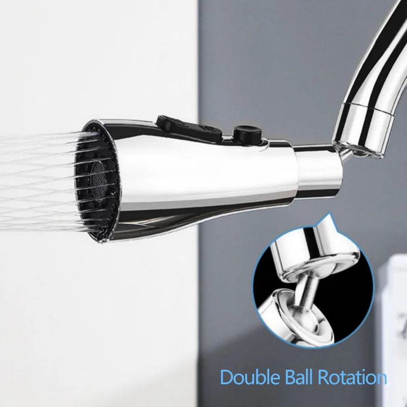 Universal 360 Rotate Kitchen Faucet Extender Aerator Splash Filter Tap