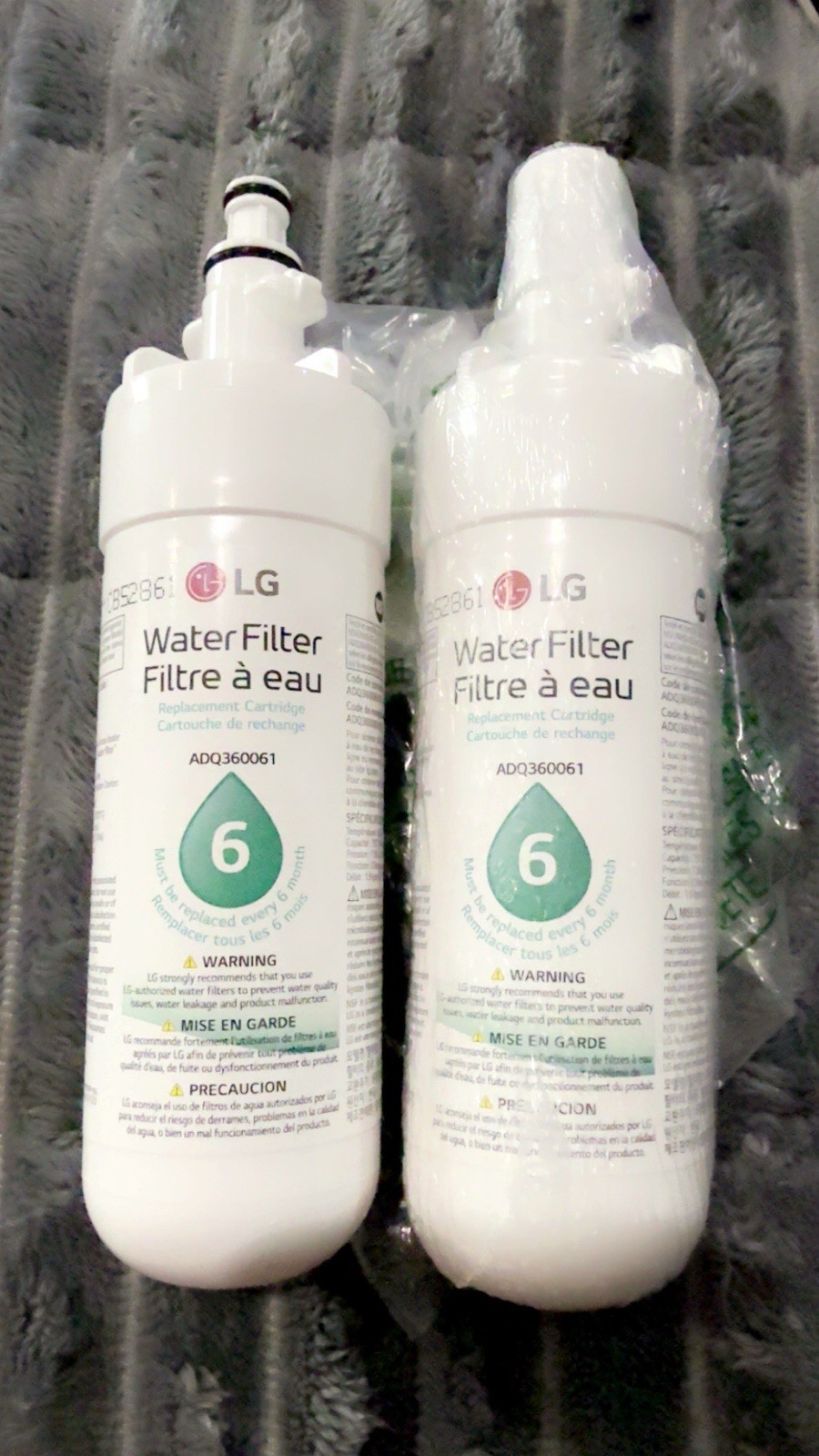 Lg Lt700p2 6-month / 200 Gallon Refrigerator Replacement Water Filter, 2 Count