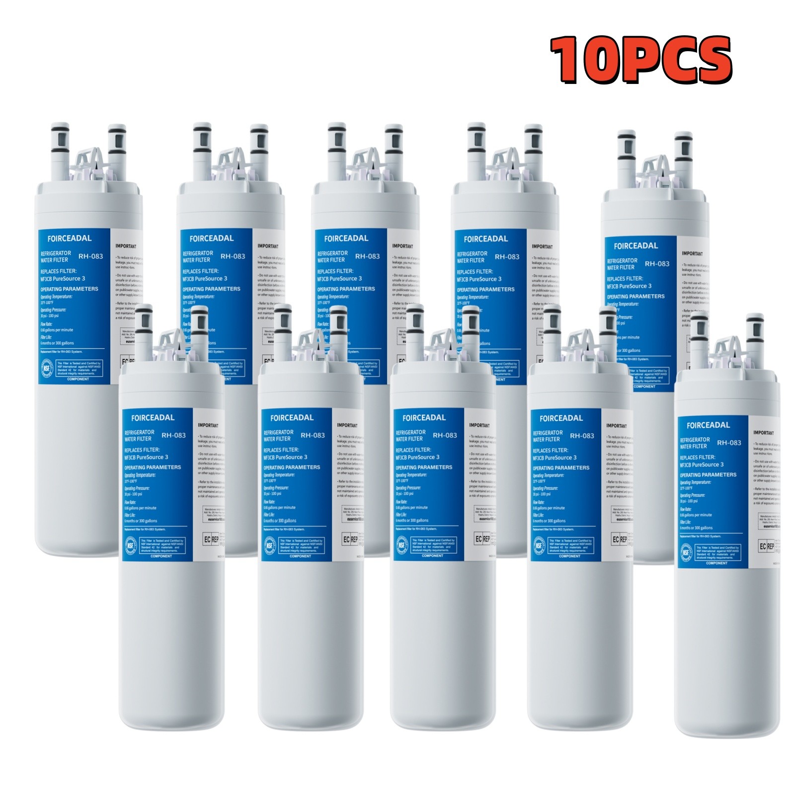 2-10PACK New FOR Frigdaire WF3CB Pure Source 3 Refrigerator Water Filter