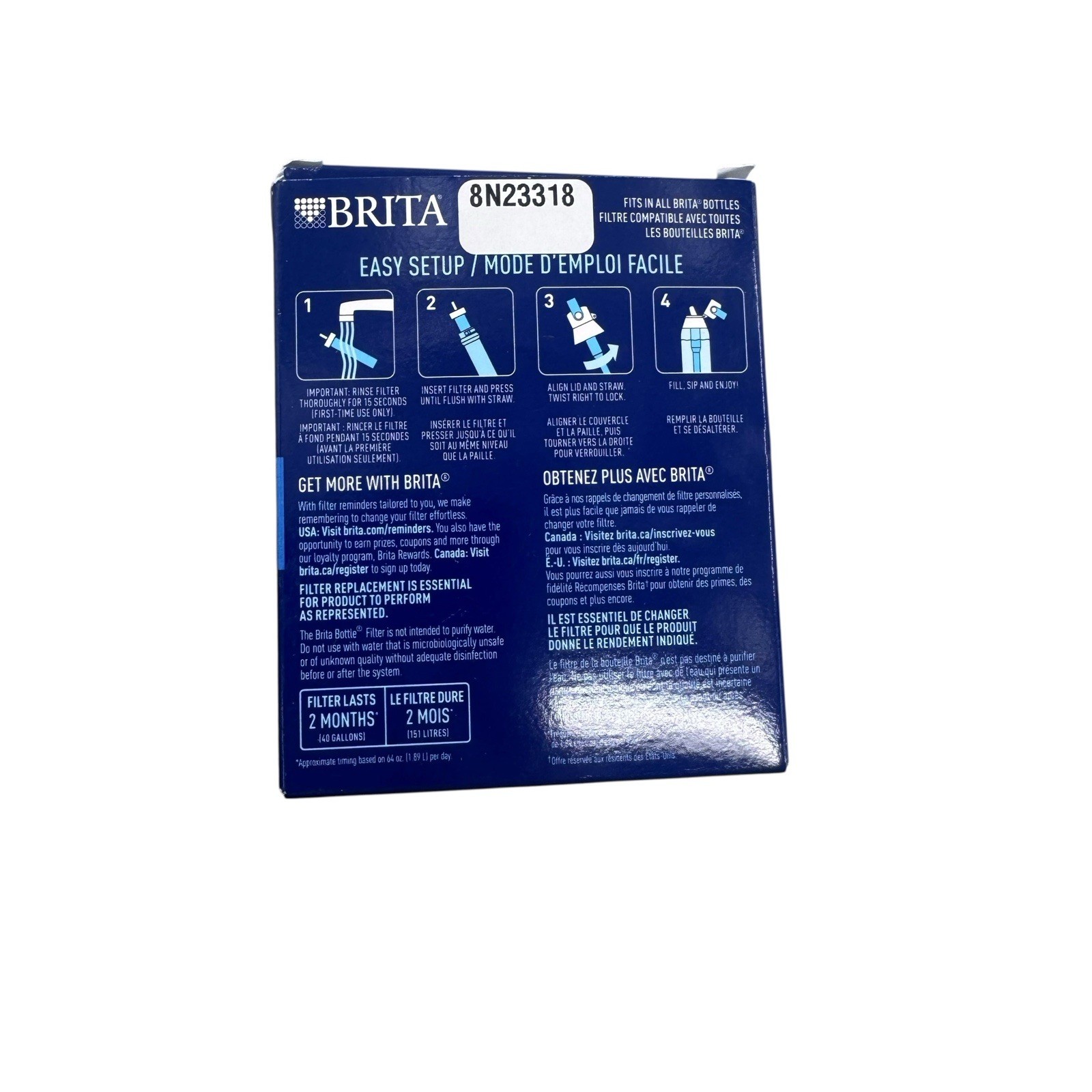 BRITA Bottle Replacement 3 Filters 6 Months Pack Filters NEW