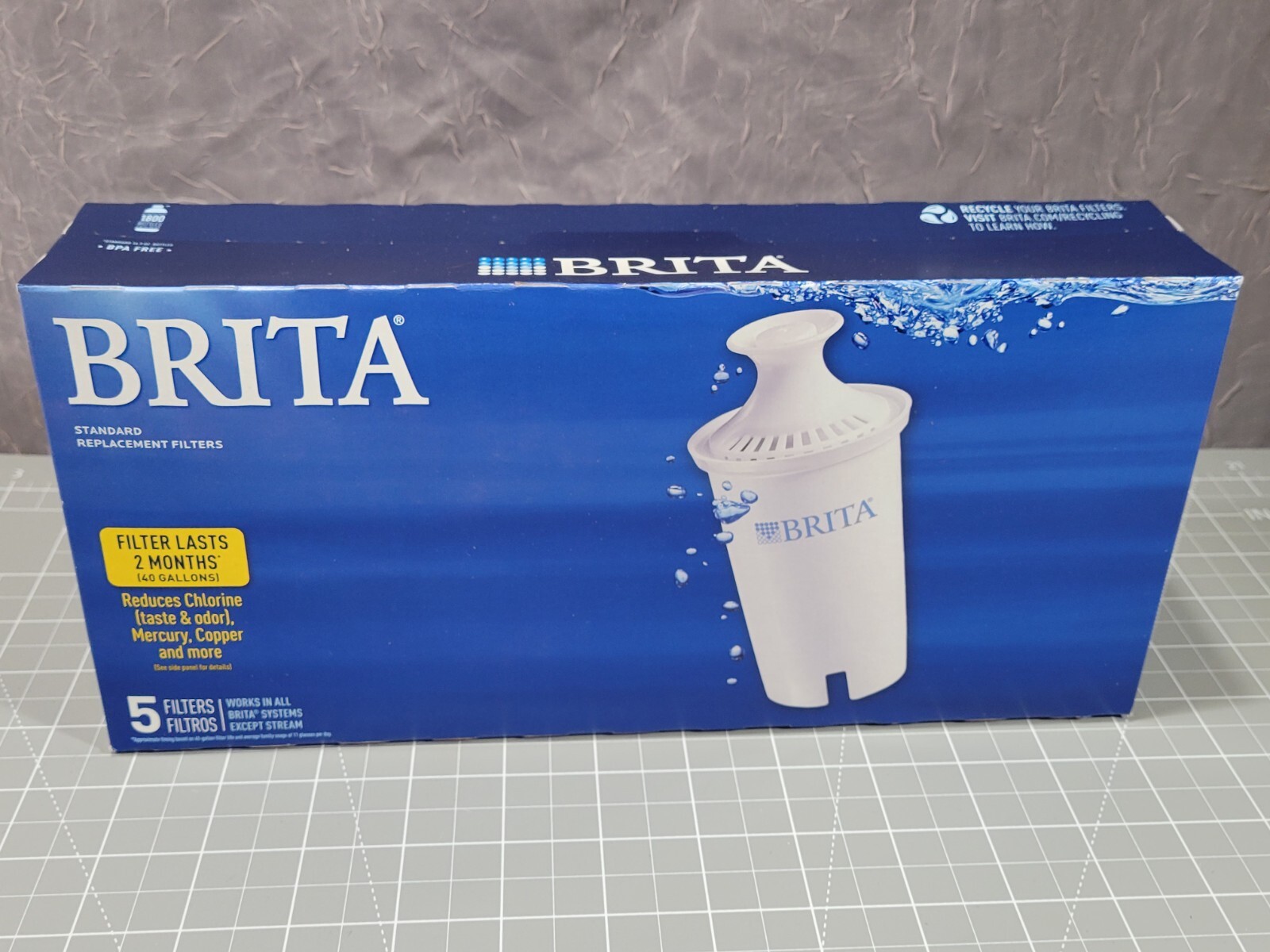 Brita Water Pitcher Replacement Filters 5-Pack in Box