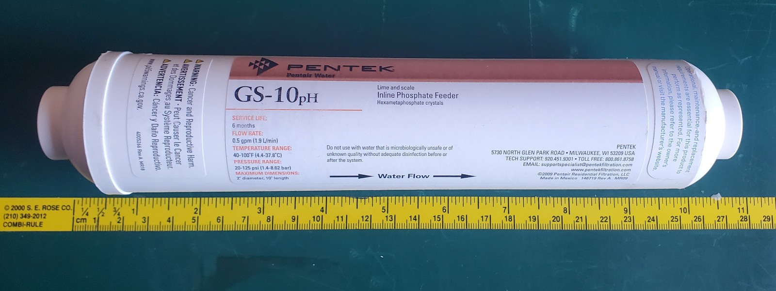 Pentair Pentek GS-10ph Lime & Scale Filter 255603-43