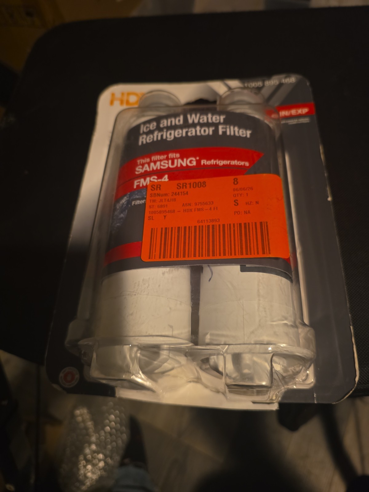 HDX FMS-4 SAMSUNG HAF-QIN/EXP ICE & WATER REPLACEMENT REFRIGERATOR FILTER 2 PACK