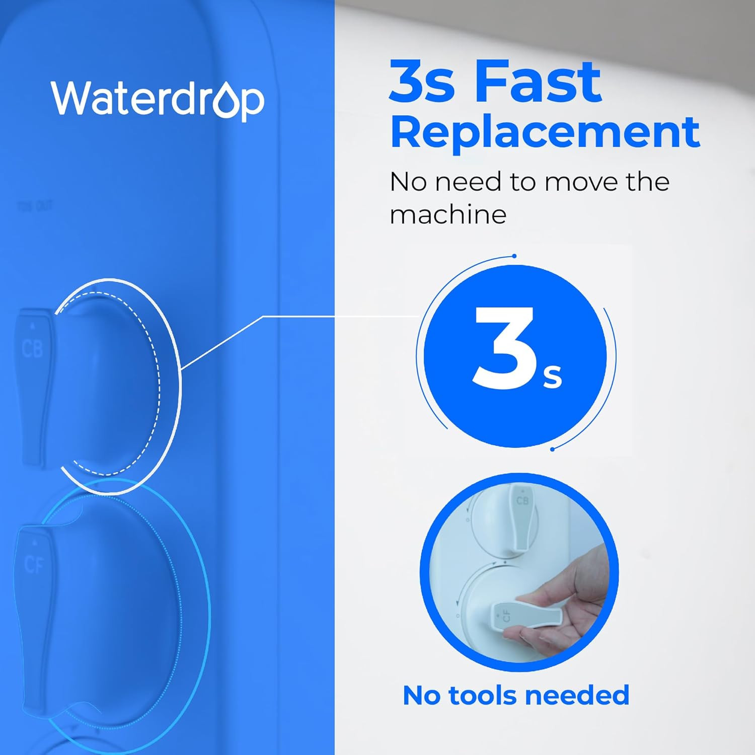 Waterdrop WD-G3-CB Filter, Replacement for WD-G3-W, WD-G3P600 and WD-G3P800-W Re