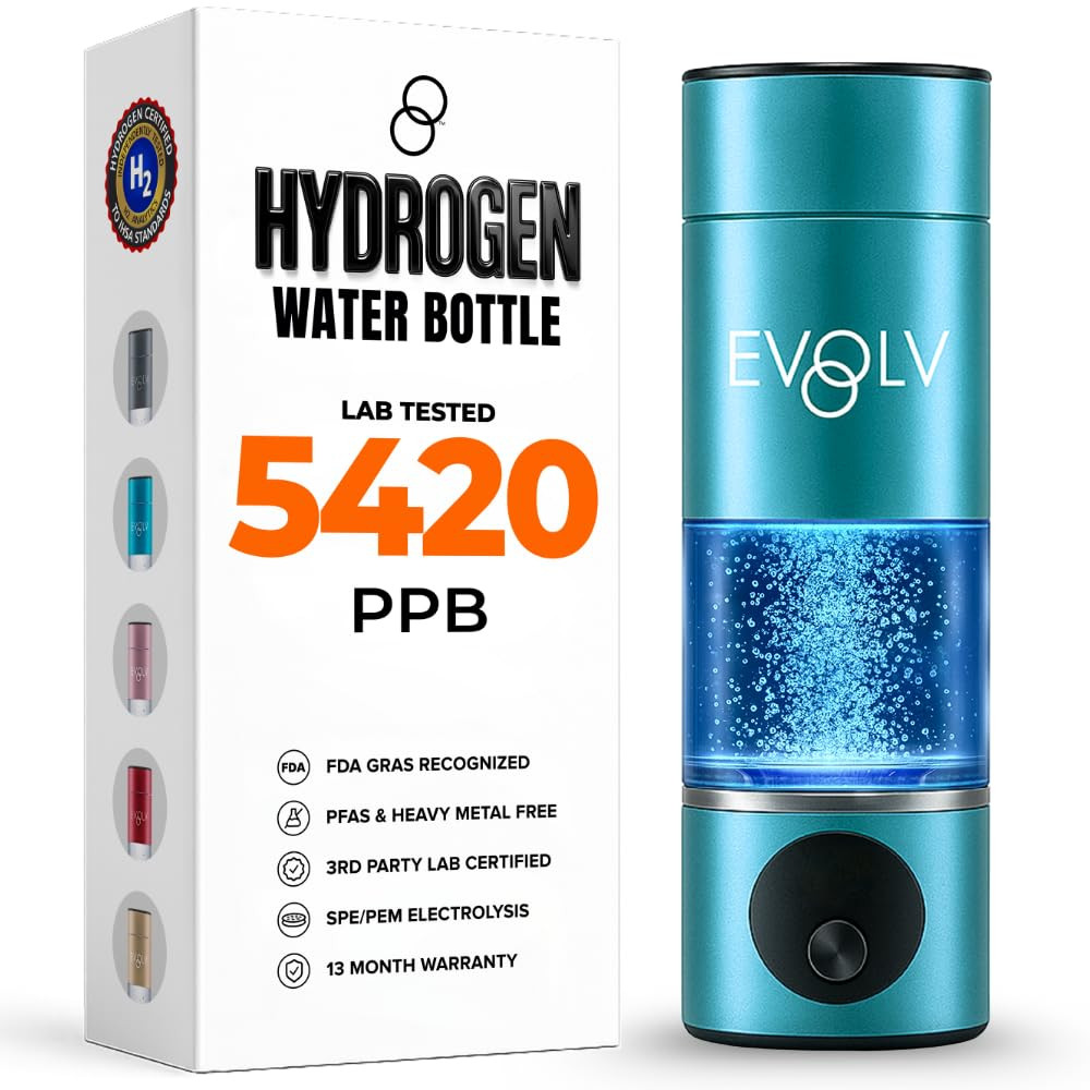 Hydrogen Water Bottle Generator – SPE & PEM Water Ionizer 5.4PPM, Highest H2 Con