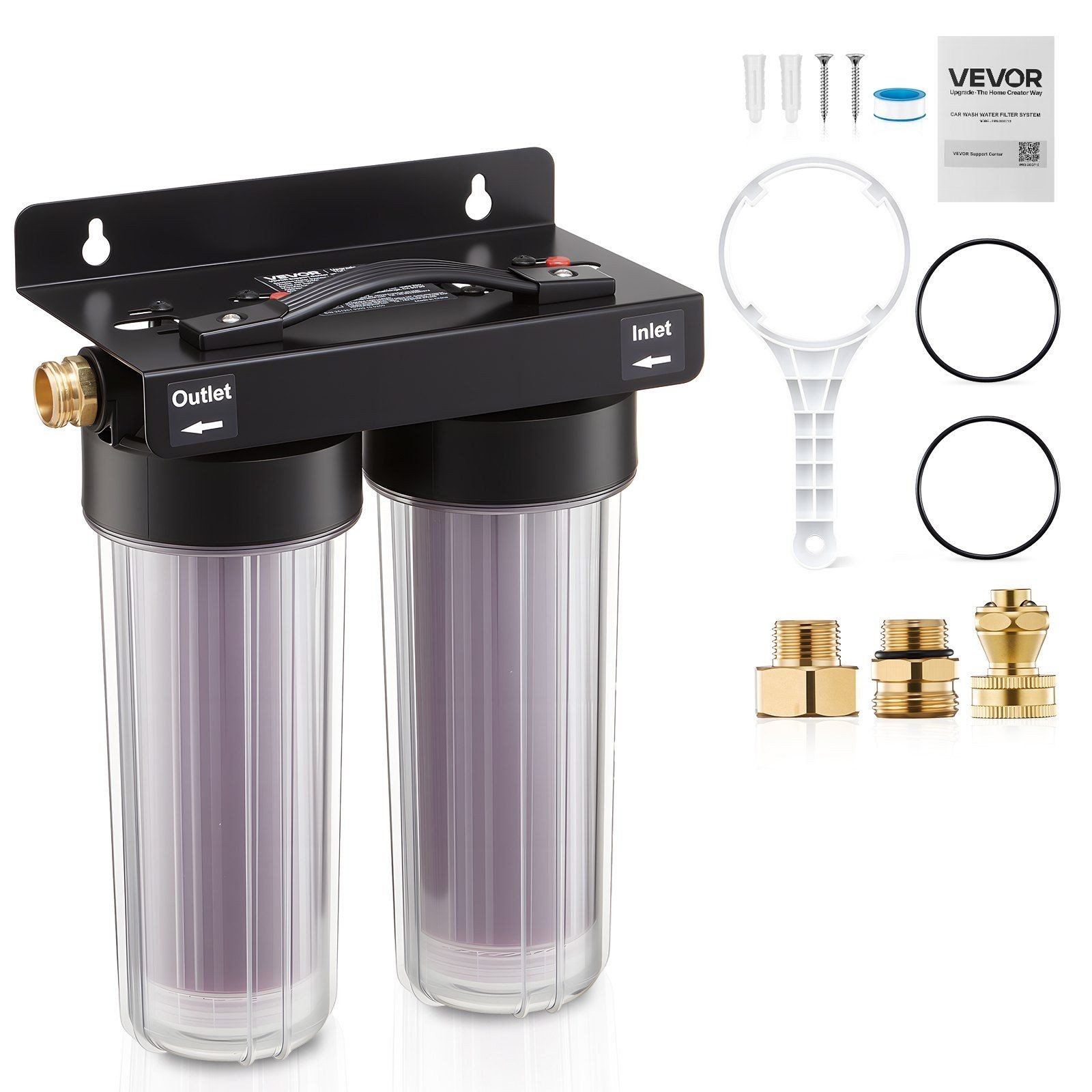Spotless Wash System: Dual 0.5L DI Resin, Color-Change Monitoring, Steel Bracket