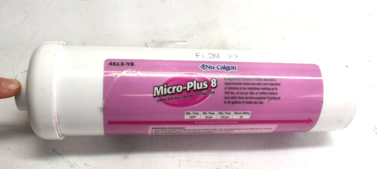 Nu-Calgon 4613-Y8 Micro Plus 8 Ice Machine Treatment Replacement Filter Genuine