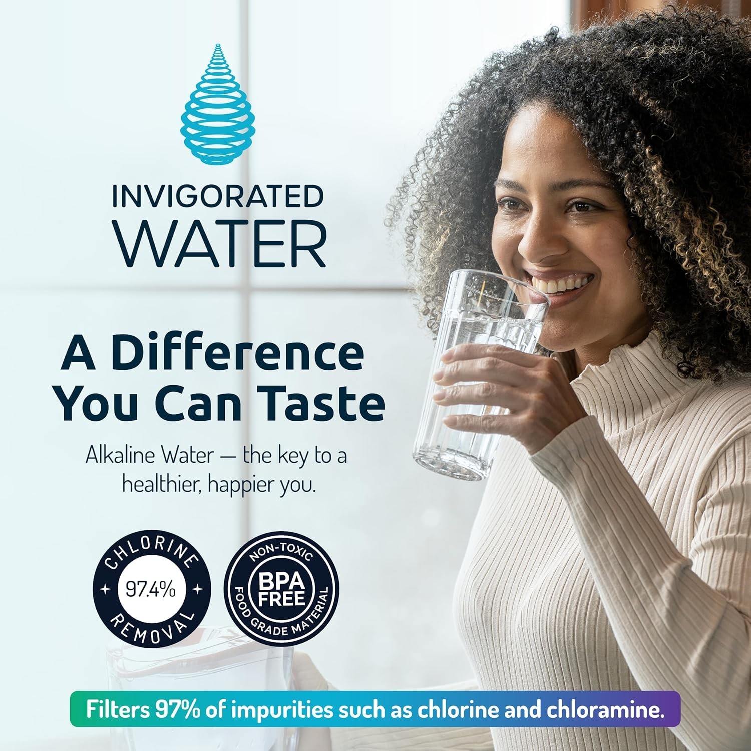 SGS Certified PH001 Water Filter 3-Pack – Alkaline, Minerals, Removes Impurities