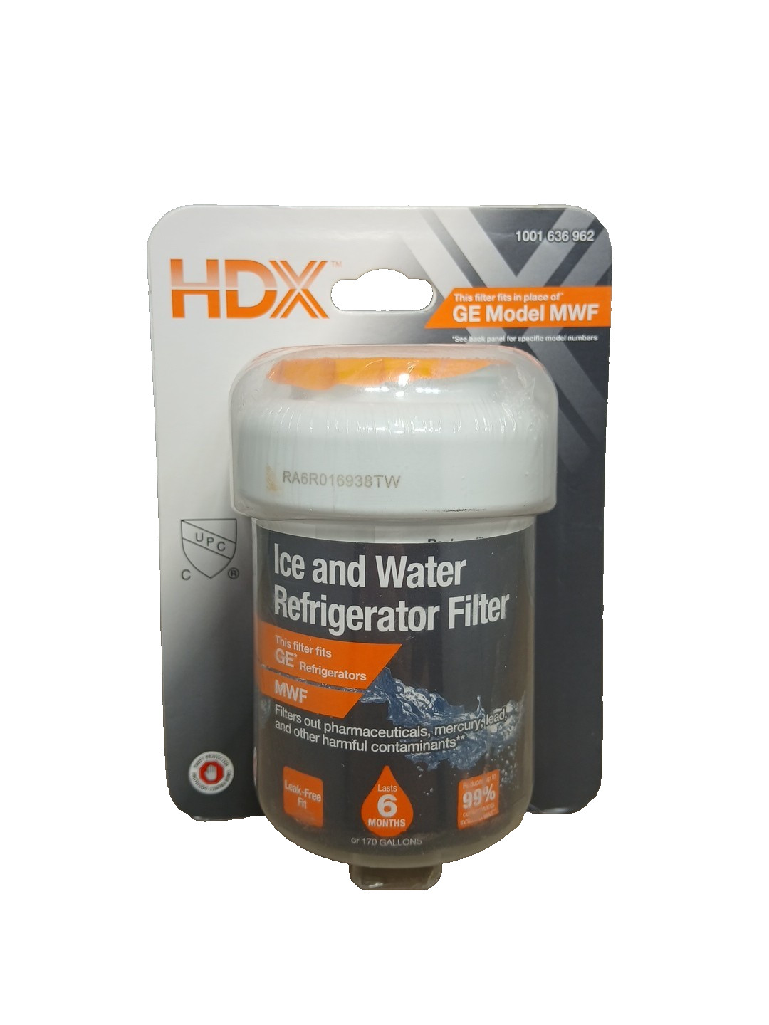 HDX HDX1PKDS0 Refrigerator Water Filter for GE Appliances