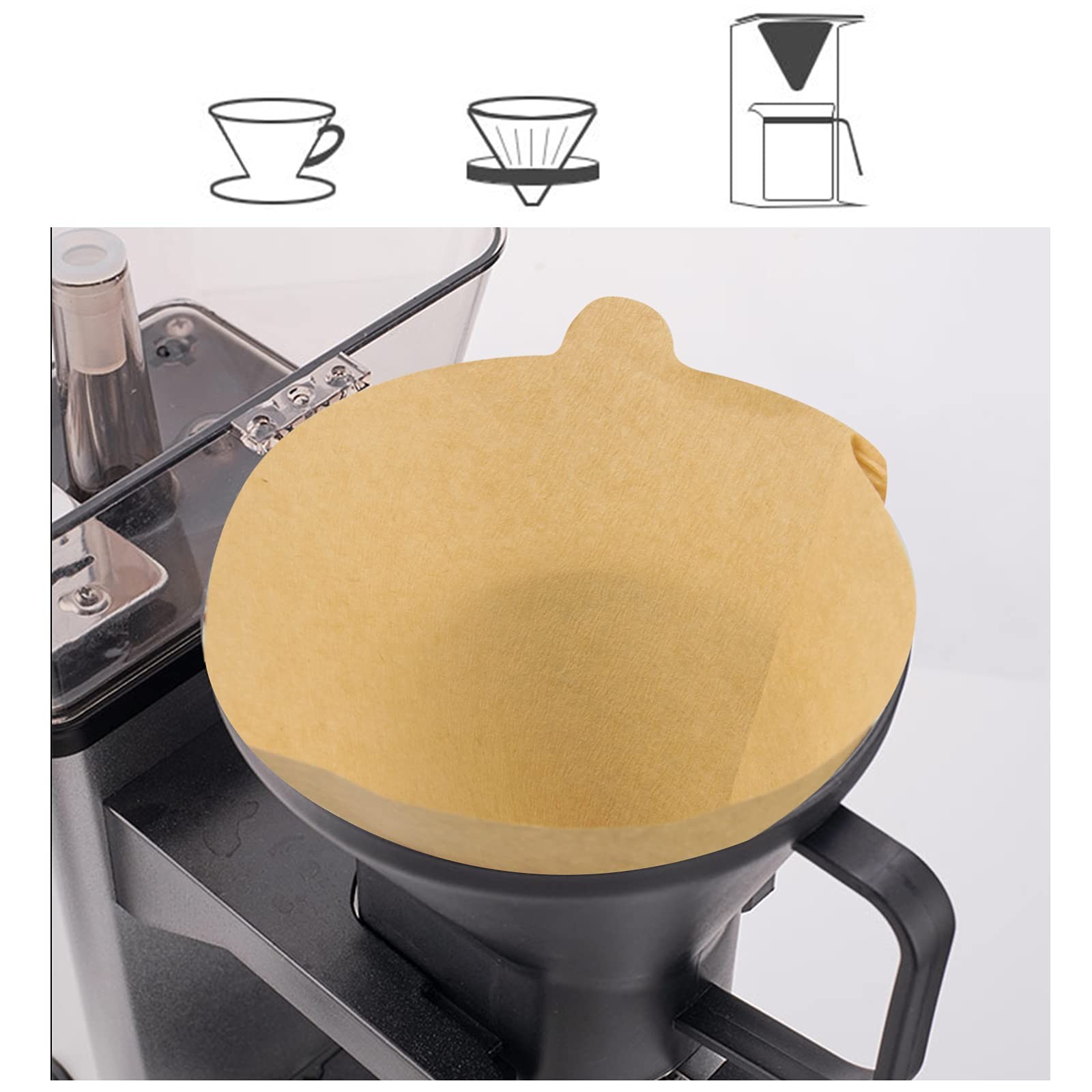 Coffee Filter, Cone Filters 2, Pour Over 100 Count, Brown