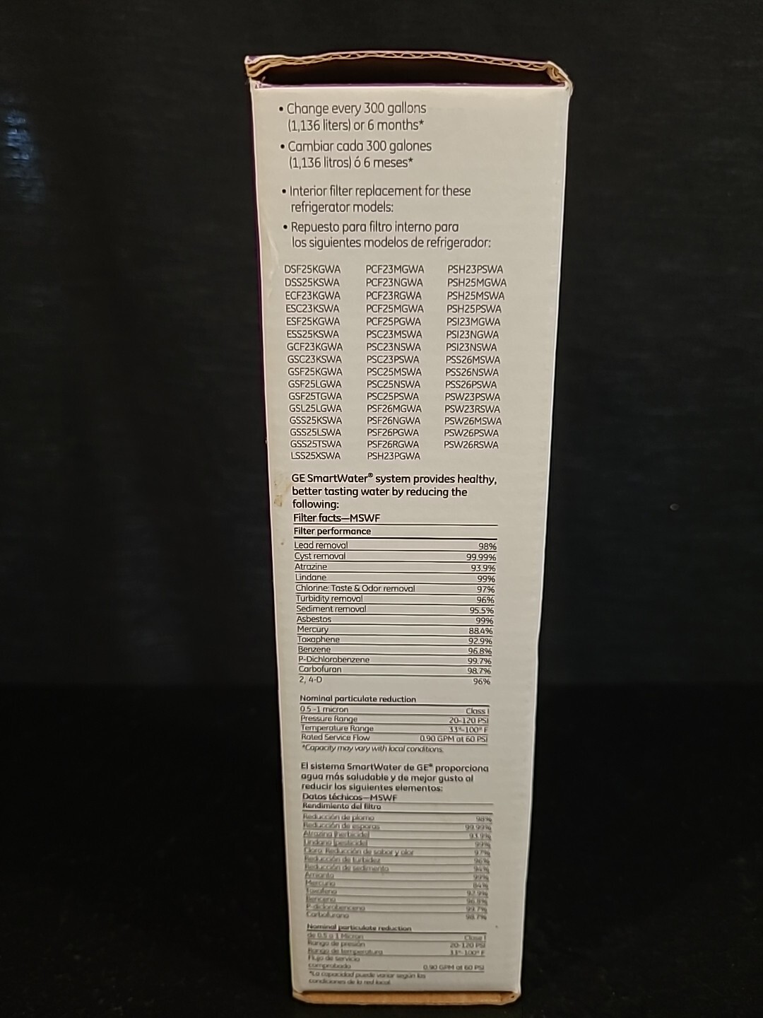 GE Smart Water MSWF Replacement Interior Refrigerator Water Filter New