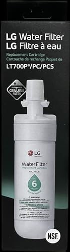 LG LT700P 6 MONTHS 200 GALLON REFRIGERATOR WATER FILTER NSF42 NSF53 – WHITE