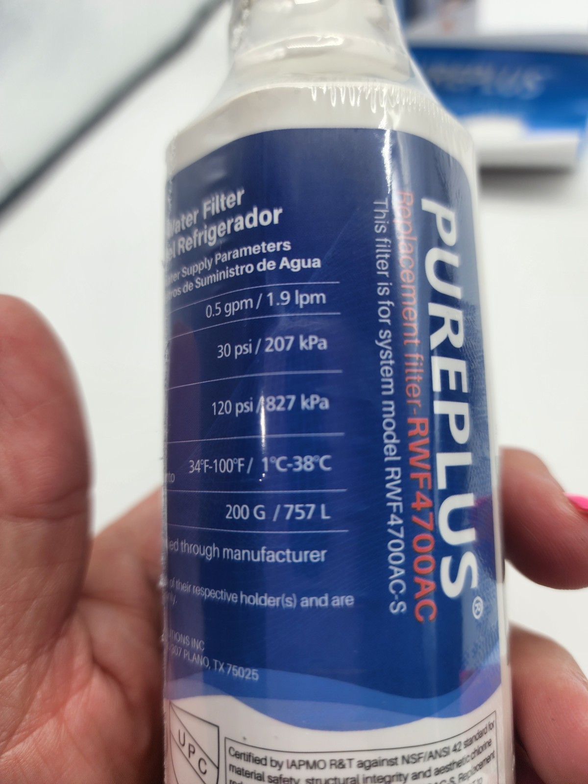 Pureplus RWF4700AC Replacement Refrigerator Water Filter Pack of 2