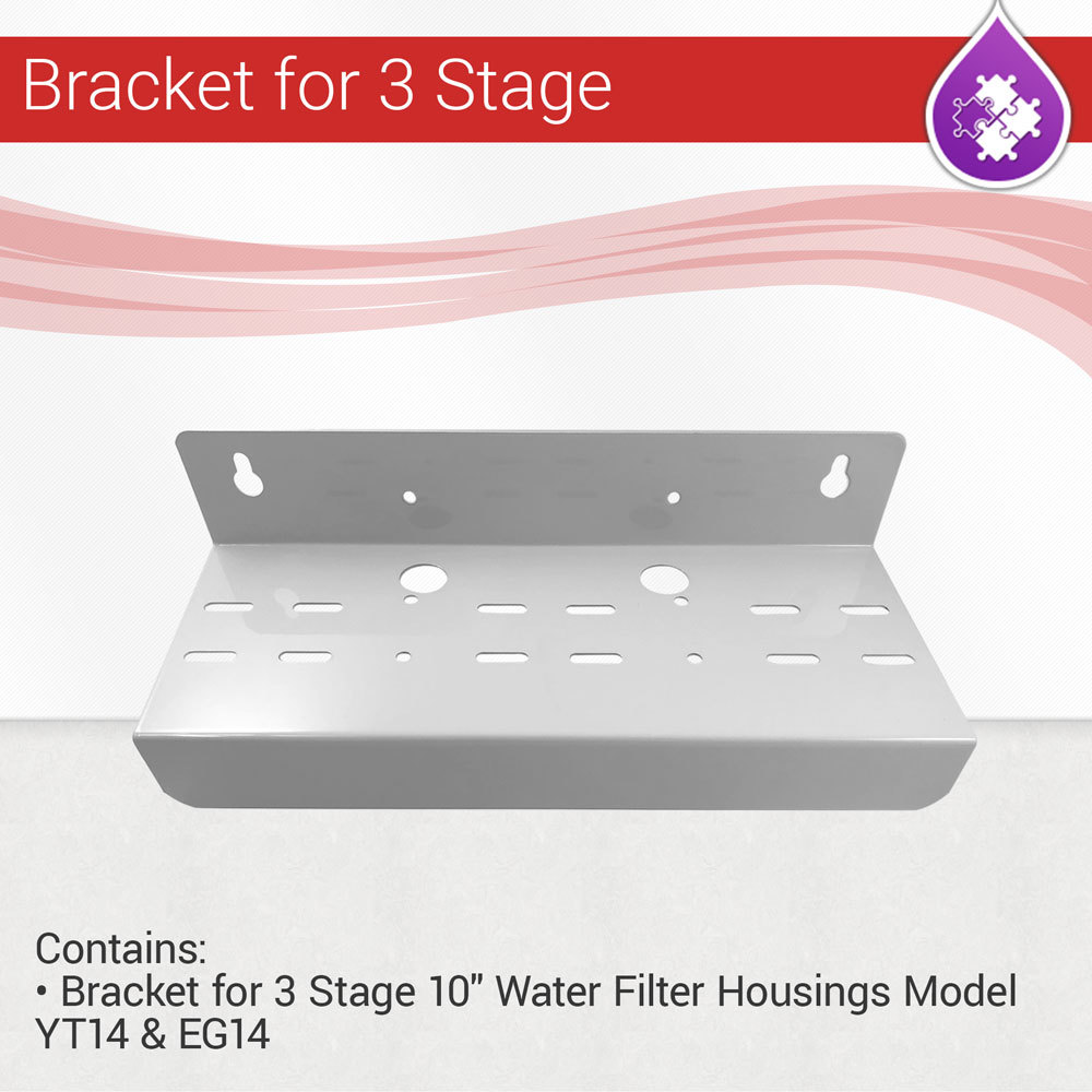Max Water Bracket for 3 Stage 10″ water filter housings model YT14 & EG14