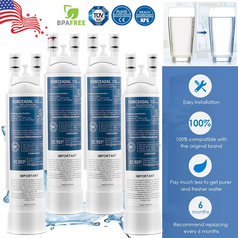 1-4Pcs Refrigerator Water Filter For Frigidaire FPPWFU01 PWF-1 Water Ice Filter
