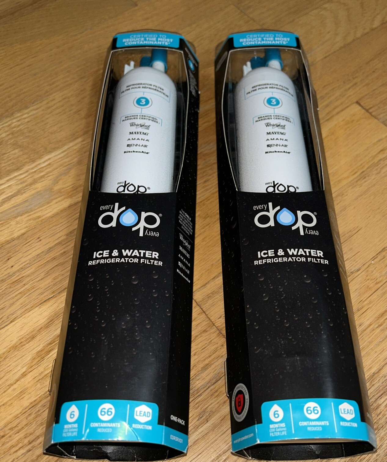 2 – Genuine EVERYDROP ICE & WATER Refrigerator Filter #3 PUR Filtration 6 Months